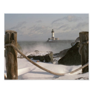 Impression Photo Phare de Canal Park en hiver