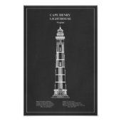 Impression Photo Phare de Cape Henry - Virginie - PD (Devant)