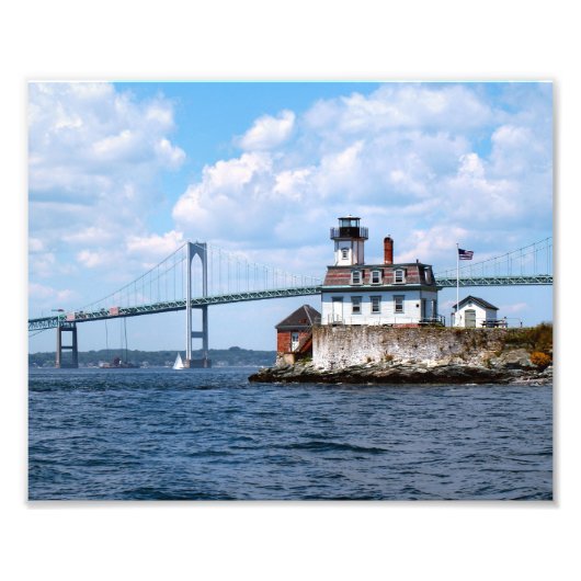 Impression Photo Phare de l'île rose, Rhode Island (Devant)