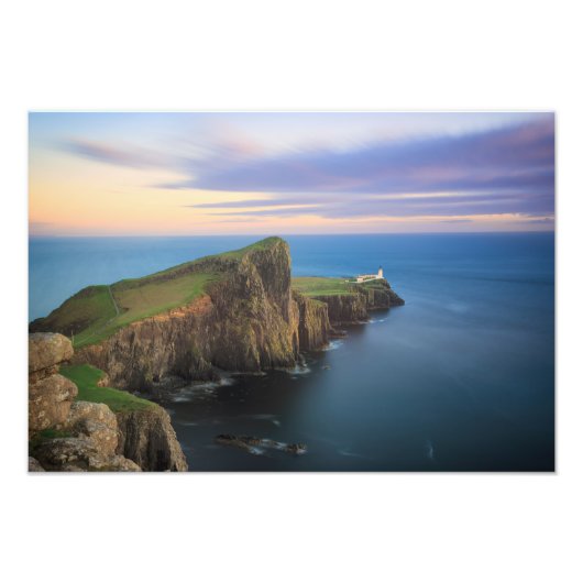 Impression Photo Phare de Neist Point sur Skye au coucher du soleil (Devant)