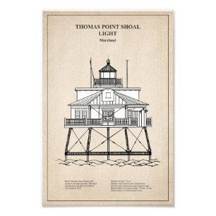 Impression Photo Phare de Thomas Point Shoal - Maryland - SBD