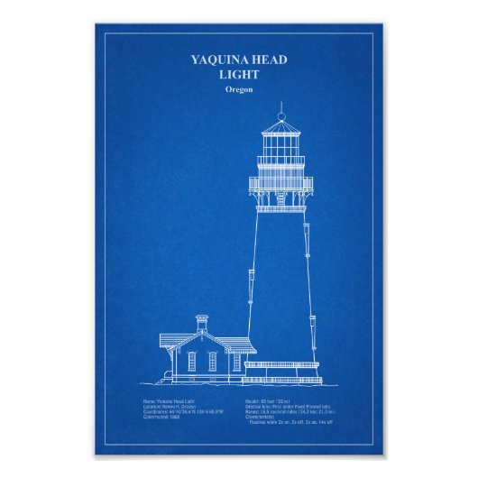 Impression Photo Phare de Yaquina Head - Oregon - AD (Devant)