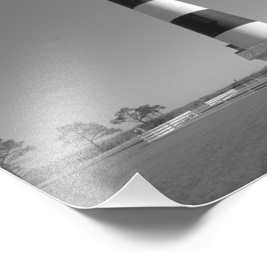 Impression Photo Phare noir et blanc (Coin)