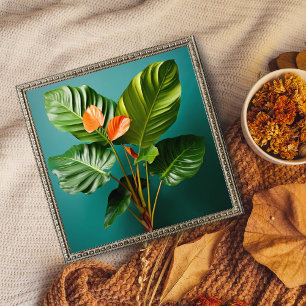 Impression Photo Philodendron et fleurs d'anthurium