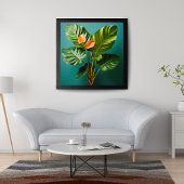Impression Photo Philodendron et fleurs d'anthurium