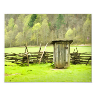 Impression Photo Phtographie de voyage de Smoky Mountains Outhouse