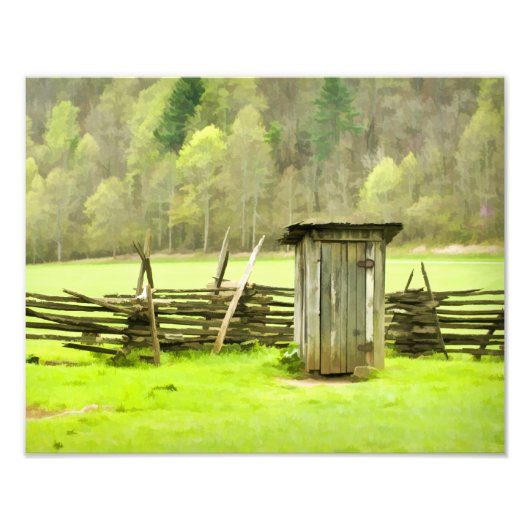 Impression Photo Phtographie de voyage de Smoky Mountains Outhouse (Devant)