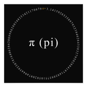 Impression Photo Pi, La Constante Mathématique Irrationnelle