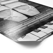 Impression Photo Piano Ballet Duet noir et blanc petite taille (Coin)