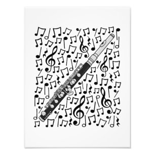 Impression Photo Piccolo Notes musicales Professeur de musique Wood