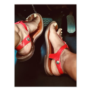 Impression Photo Pieds sur les freins