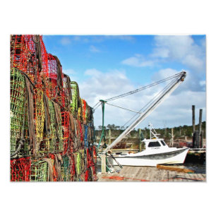 Impression Photo Pièges à crabes empilés et prêts