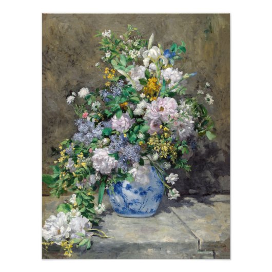 Impression Photo Pierre-Auguste Renoir - Bouquet de printemps (Devant)