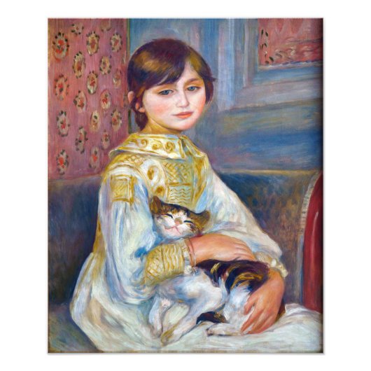 Impression Photo Pierre-Auguste Renoir - Enfant avec chat (Devant)