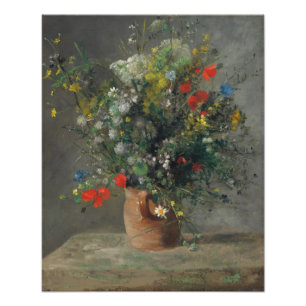 Impression Photo Pierre-Auguste Renoir - Fleurs dans un Vase 1866