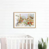 Impression Photo Pierre le lapin culbutant dans la cabane de jardin