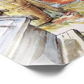 Impression Photo Pierre le lapin culbutant dans la cabane de jardin (Coin)