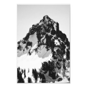 Impression Photo Pierre, neige et arbres
