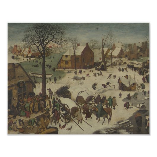 Impression Photo Pieter Bruegel l'Ancien - Numérotation à Bethléem (Devant)