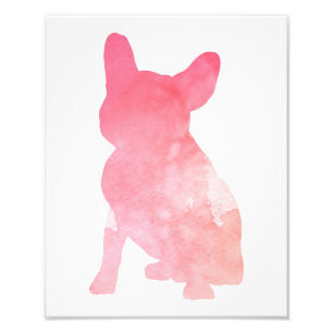 Impression Photo Pink French Bulldog aka Frenchie