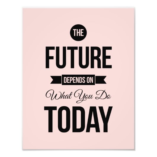 Impression Photo Pink La Future Citation Inspirationnelle (Devant)