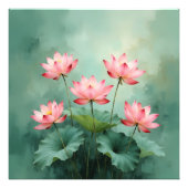 Impression Photo Pink Lotus Artwork  (Devant)