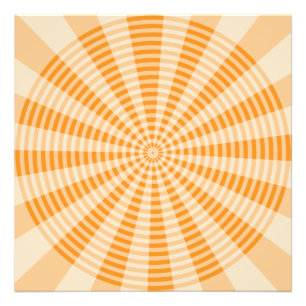 Impression Photo Pissenlit, Spirale Orange, Art Abstrait Bohème