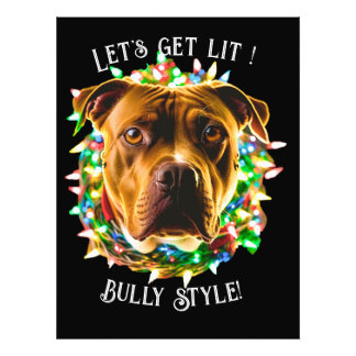 Impression Photo Pitbully Bully Funny Noël Personnalisez votre pers