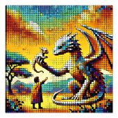 Impression Photo pixelated image of a dragon trainer (Devant)