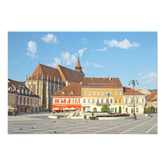 Impression Photo Place du Conseil de Brașov, Transylvanie, Roumanie