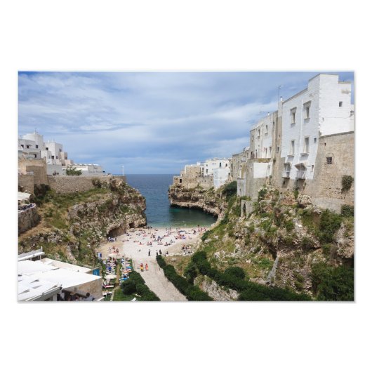 Impression Photo Plage de Polignano a Mare dans les Pouilles (Devant)
