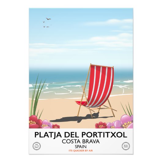 Impression Photo Plage de Portitxol, Costa Brava, Espagne (Devant)