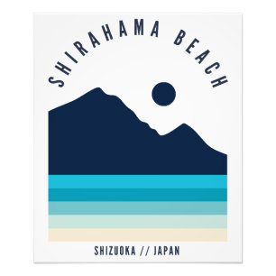 Impression Photo Plage de Shirahama Shizuoka Japon Rétro Vintage