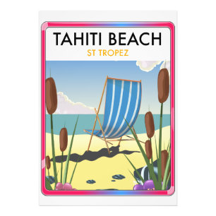 Impression Photo plage de Tahiti st tropez