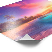 Impression Photo Plage Dreamy colorée (Coin)