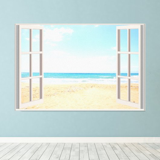 Impression Photo Plage Fake Window Accueil Bureau Décor