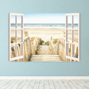 Impression Photo Plage Fake Window Accueil Bureau Décor