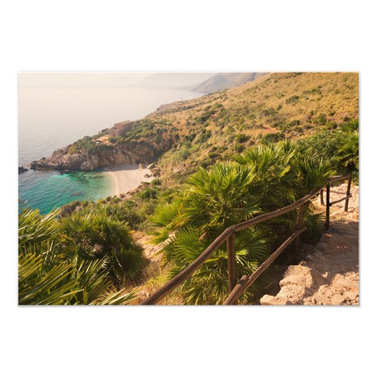 Impression Photo Plage isolée à Lo Zingaro, Sicile (Devant)