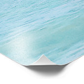 Impression Photo Plage tropicale rétro des vagues océaniques (Coin)