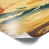 Impression Photo Plage vintage - 1 (Coin)