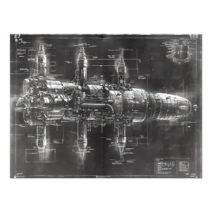 Impression Photo Plan de la station spatiale noire