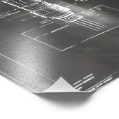 Impression Photo Plan de la station spatiale noire (Coin)