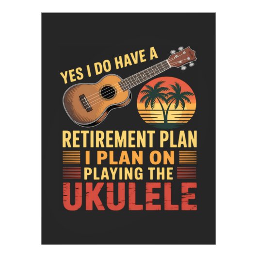 Impression Photo Plan de retraite Ukulele Drôle (Devant)