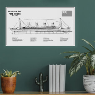 Impression Photo Plan directeur des navires en Titanic RMS BD