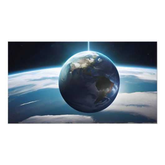 Impression Photo Planète terrestre de l'espace (Devant)