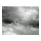 Impression Photo Planeur volant dans le ciel gris (Devant)