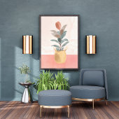 Impression Photo Plante en caoutchouc vibrant dans un pot en cérami