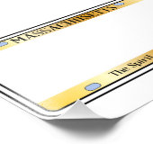 Impression Photo Plaque de licence du Massachusetts vierge (Coin)