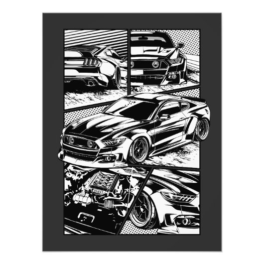 IMPRESSION PHOTO PLAT DE MUSCLE NOIR ET BLANC (Devant)