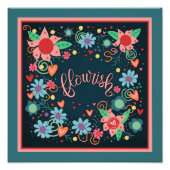 Impression Photo Playful Blue Flourish Inspirationnel Plutôt (Devant)